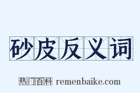 砂皮反义词是什么意思的图片